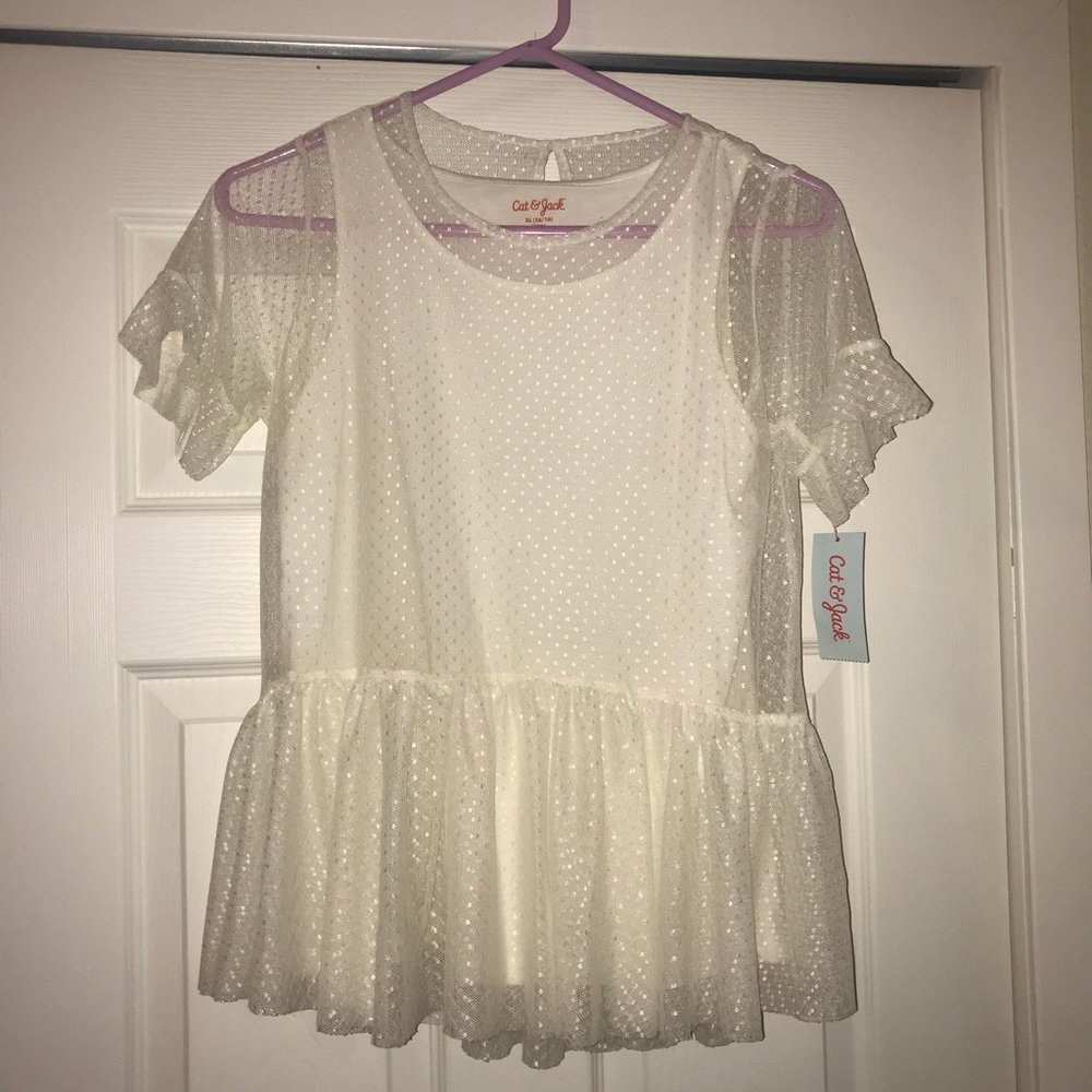 Beautiful girls lace blouse